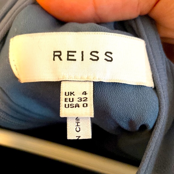 Reiss Bluish Grey Lace Appliqué Dress BNWOT - Picture 7 of 7